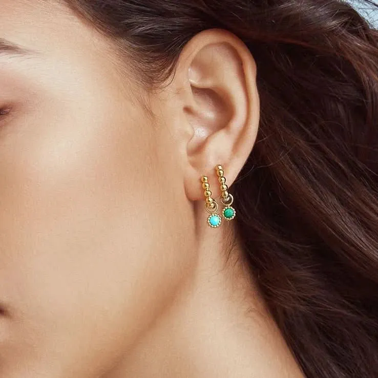 Ania Haie Gold Malachite Turquoise Earring Charm EC060-03G Ania Haie Jewellery