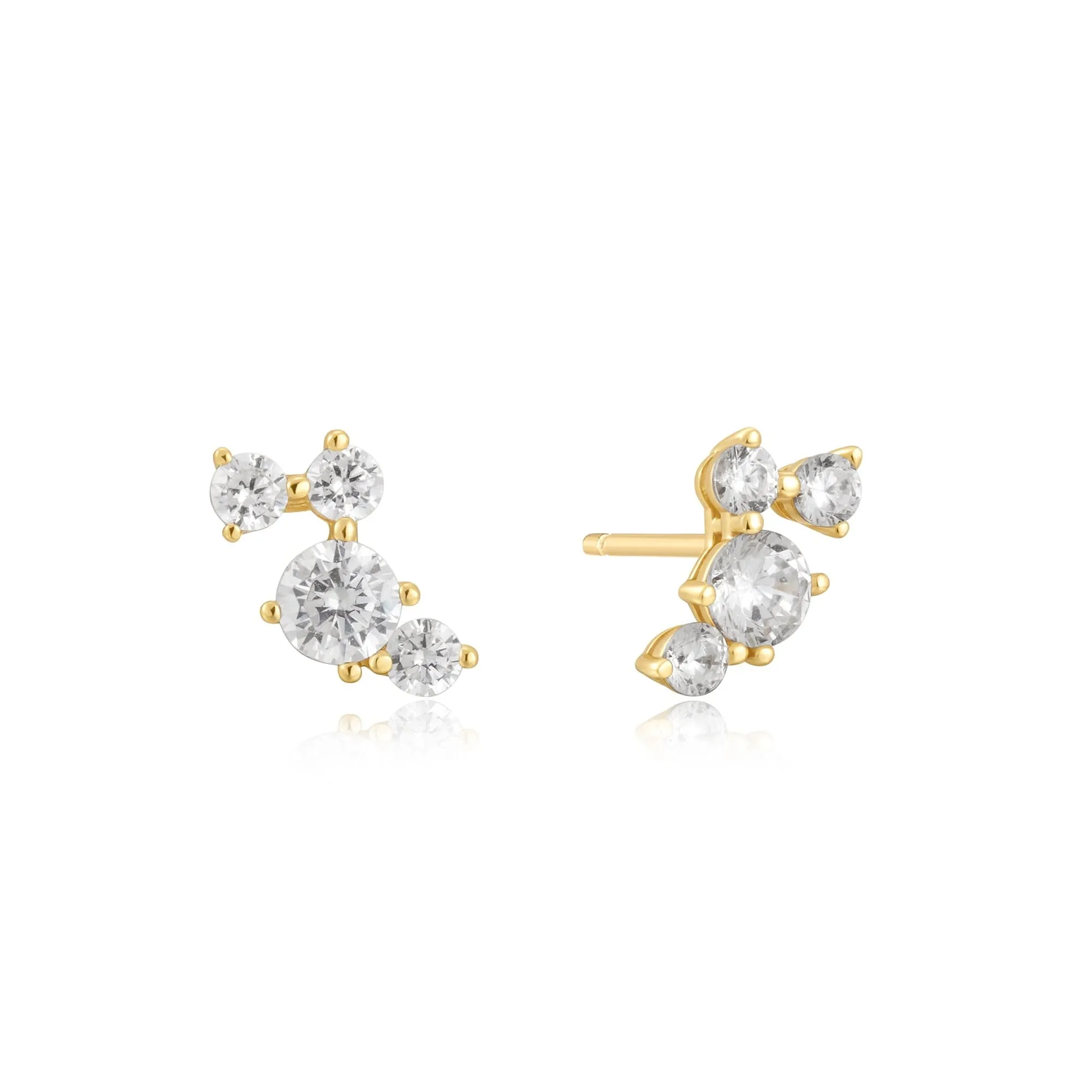 Ania Haie Gold Pavé Climber Stud Earrings E058-09G Ania Haie Jewellery