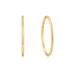Ania Haie Gold Plain Oversized Hoops E059-21G Ania Haie Jewellery