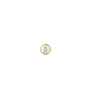 Ania Haie Gold Solitaire Cubic Zirconia Barbell E059-01G Ania Haie Jewellery
