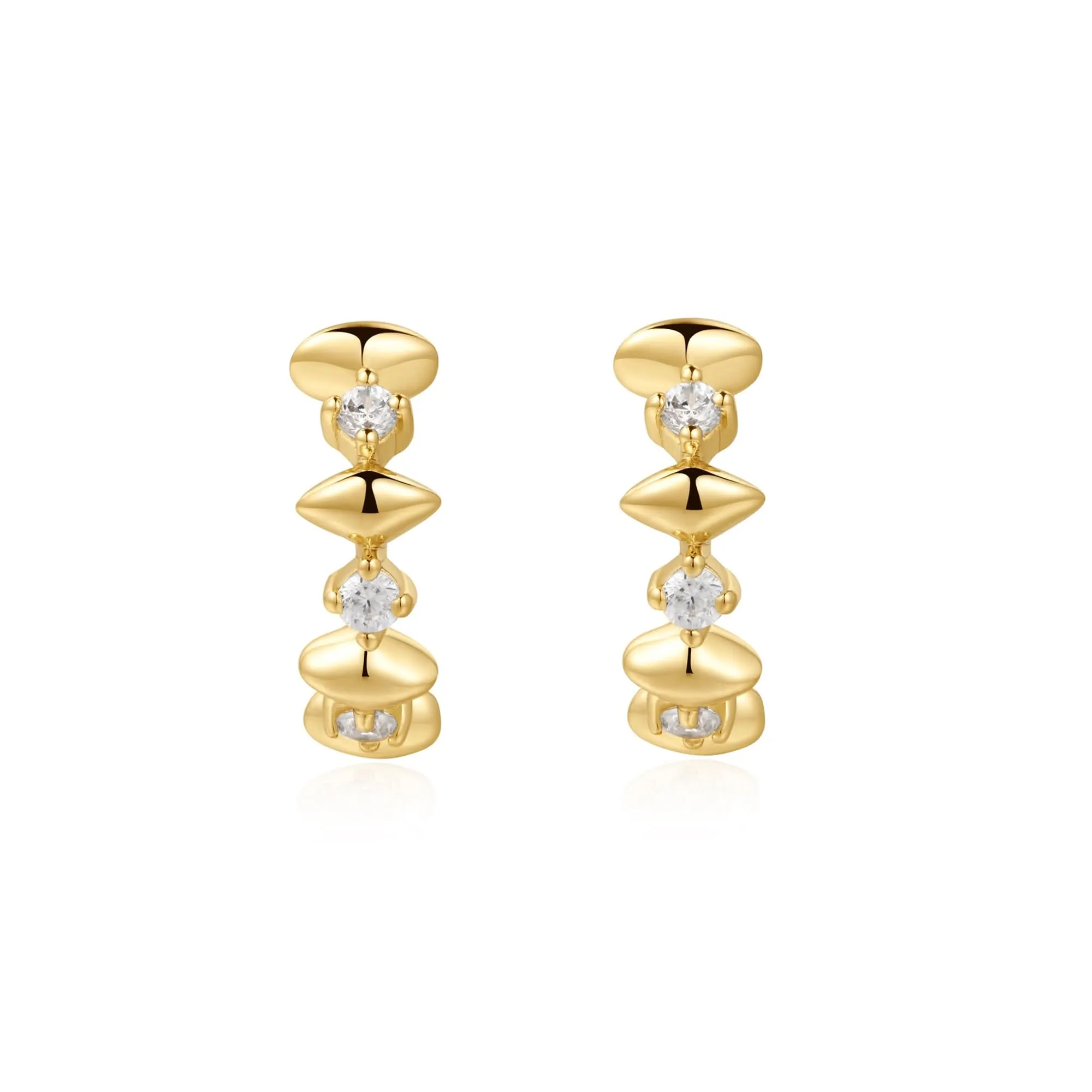 Ania Haie Gold Sparkle Huggies E061-05G Ania Haie Jewellery