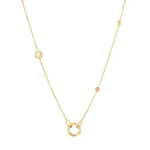 Ania Haie Gold Star Rose Quartz Charm Connector Necklace N055-01G Ania Haie Jewellery