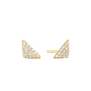 Ania Haie Gold Triangular Pavé Studs E059-06G Ania Haie Jewellery
