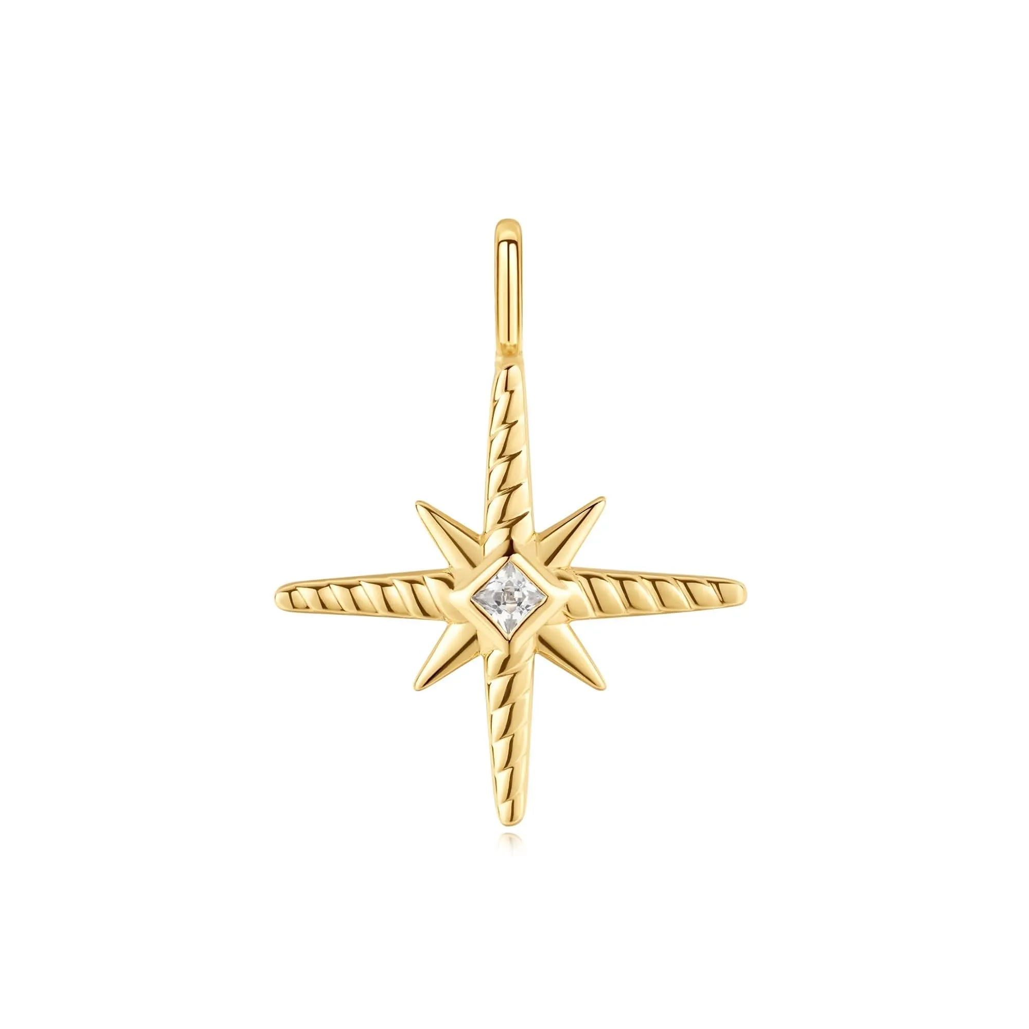 Ania Haie Gold Turquoise Cubic Zirconia Star Charm NC060-09G Ania Haie Jewellery