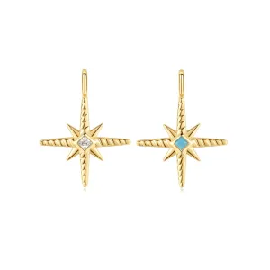 Ania Haie Gold Turquoise Cubic Zirconia Star Charm NC060-09G Ania Haie Jewellery