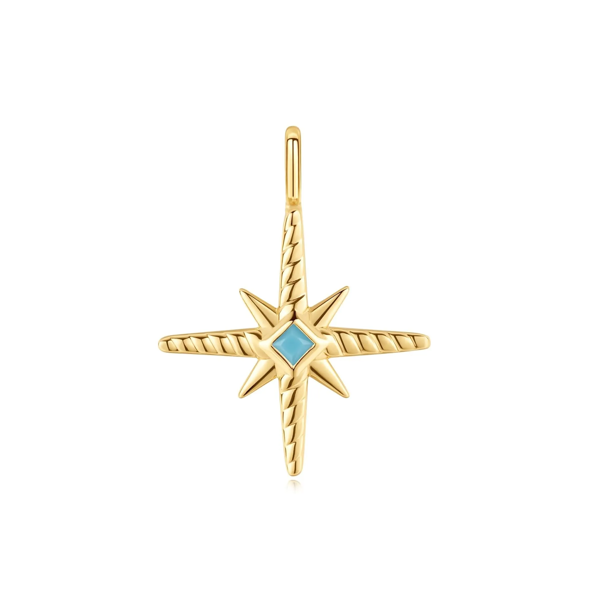 Ania Haie Gold Turquoise Cubic Zirconia Star Charm NC060-09G Ania Haie Jewellery