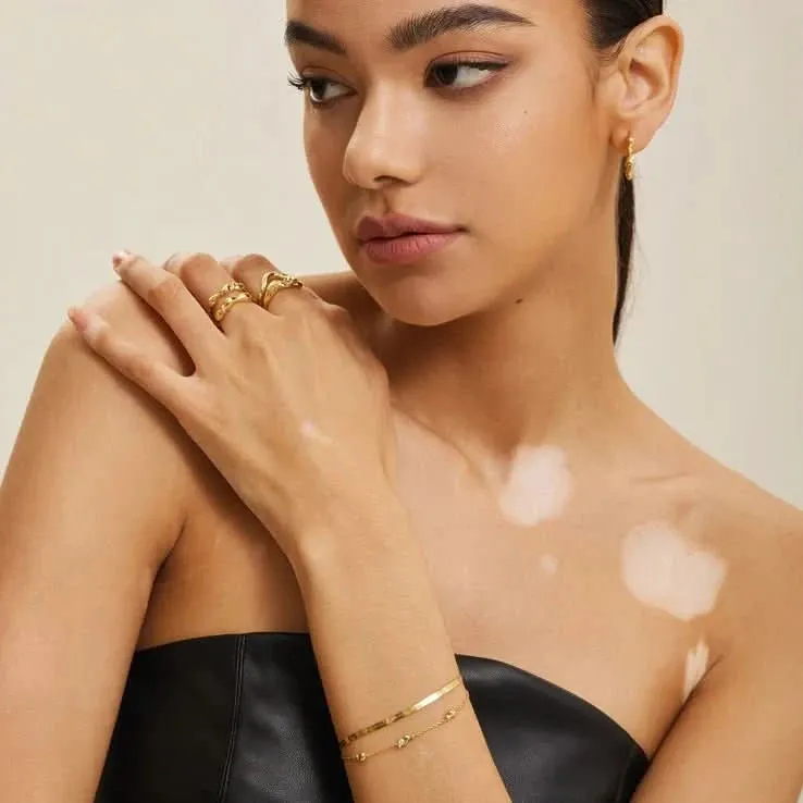 Ania Haie Gold Twisted Wave Chain Bracelet B050-01G Ania Haie Jewellery