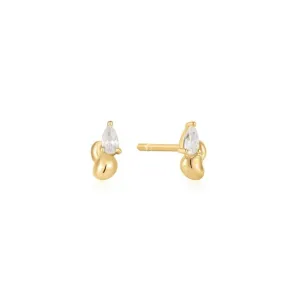 Ania Haie Gold Twisted Wave Stud Earrings E050-02G Ania Haie Jewellery