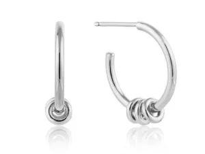Ania Haie Jewellery Modern Minimalism - Silver Modern Hoop Earrings