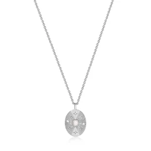 Ania Haie Jewellery Rising Star - Silver Scattered Stars Kyoto Opal Disc Necklace