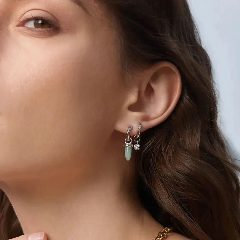Ania Haie Silver Amazonite Drop Earring Charm EC055-03H Ania Haie Jewellery