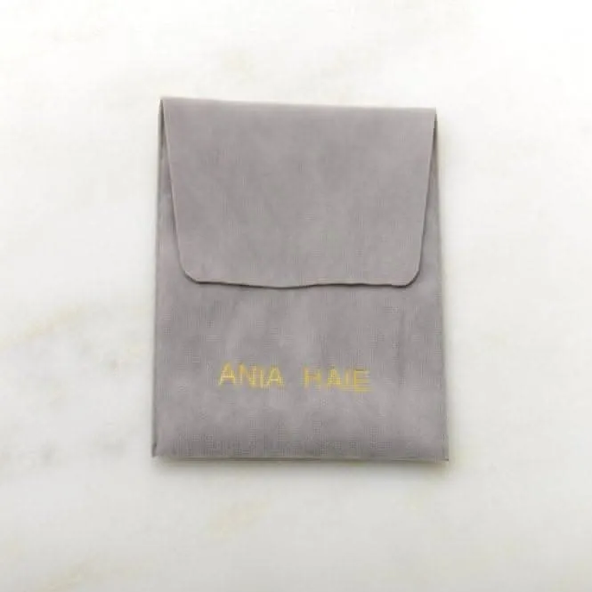 Ania Haie Silver Black/White Triangular Cubic Zirconia Huggies E059-13H Ania Haie Jewellery