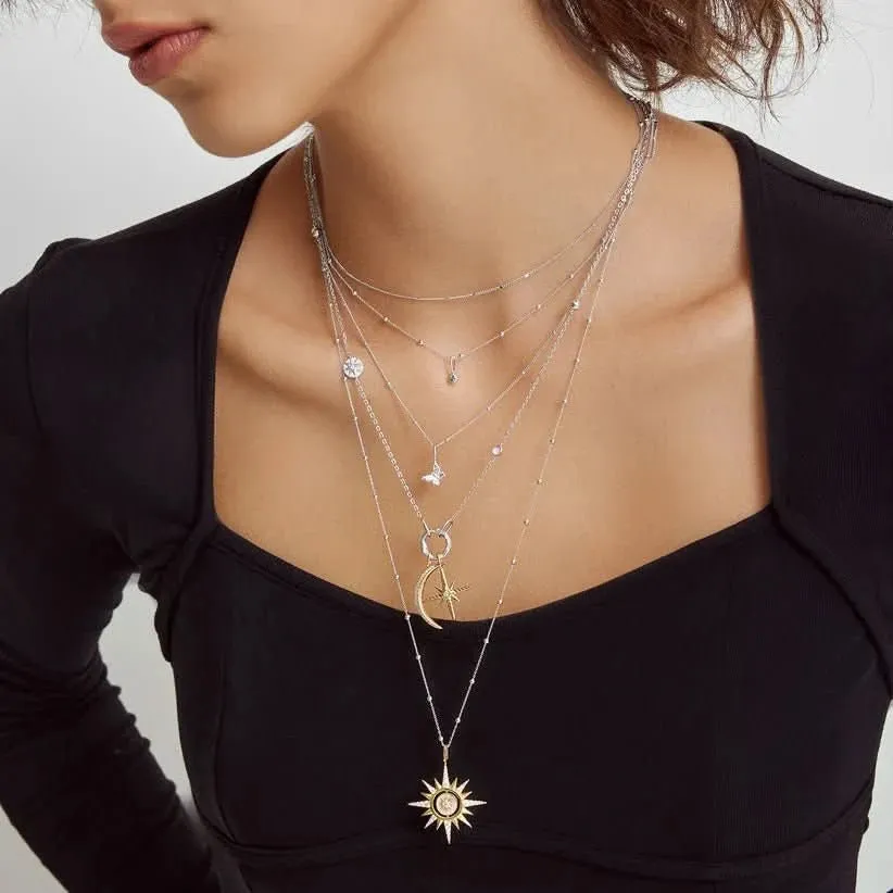 Ania Haie Silver Bobble Long Chain Necklace N060-04H Ania Haie Jewellery