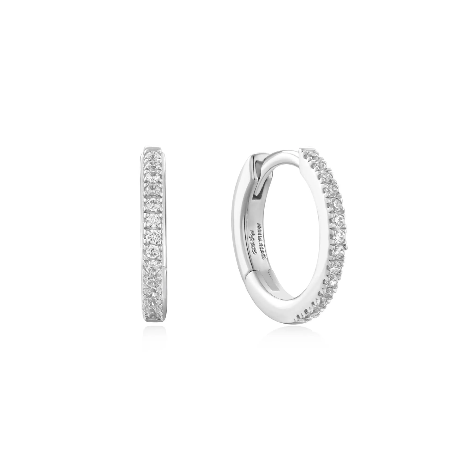 Ania Haie Silver Classic Pavé Huggies E060-02H Ania Haie Jewellery
