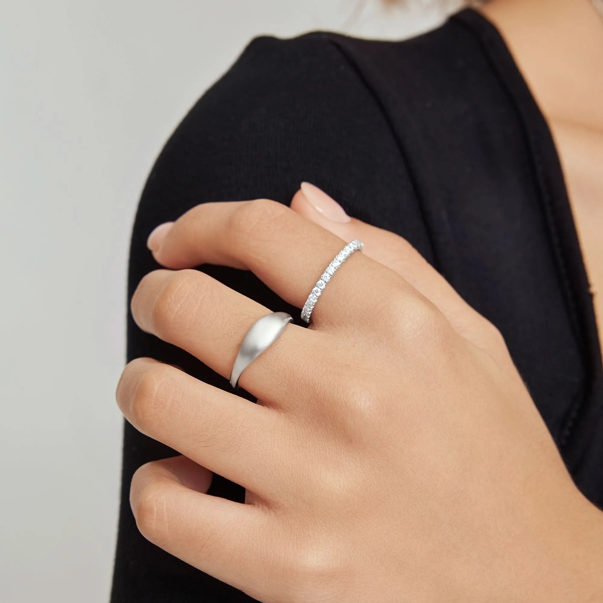 Ania Haie Silver Dome Plain Ring R058-05H Ania Haie Jewellery