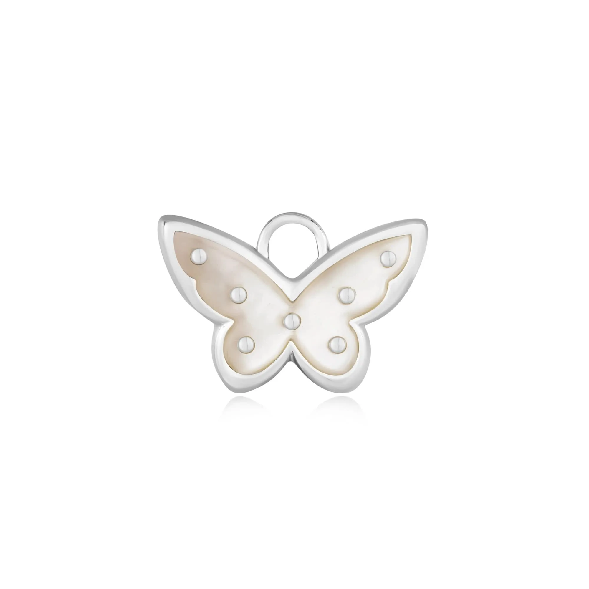 Ania Haie Silver Mother Of Pearl Butterfly Earring Charm EC055-04H Ania Haie Jewellery