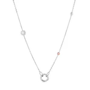 Ania Haie Silver Star Rose Quartz Charm Connector Necklace N055-01H Ania Haie Jewellery