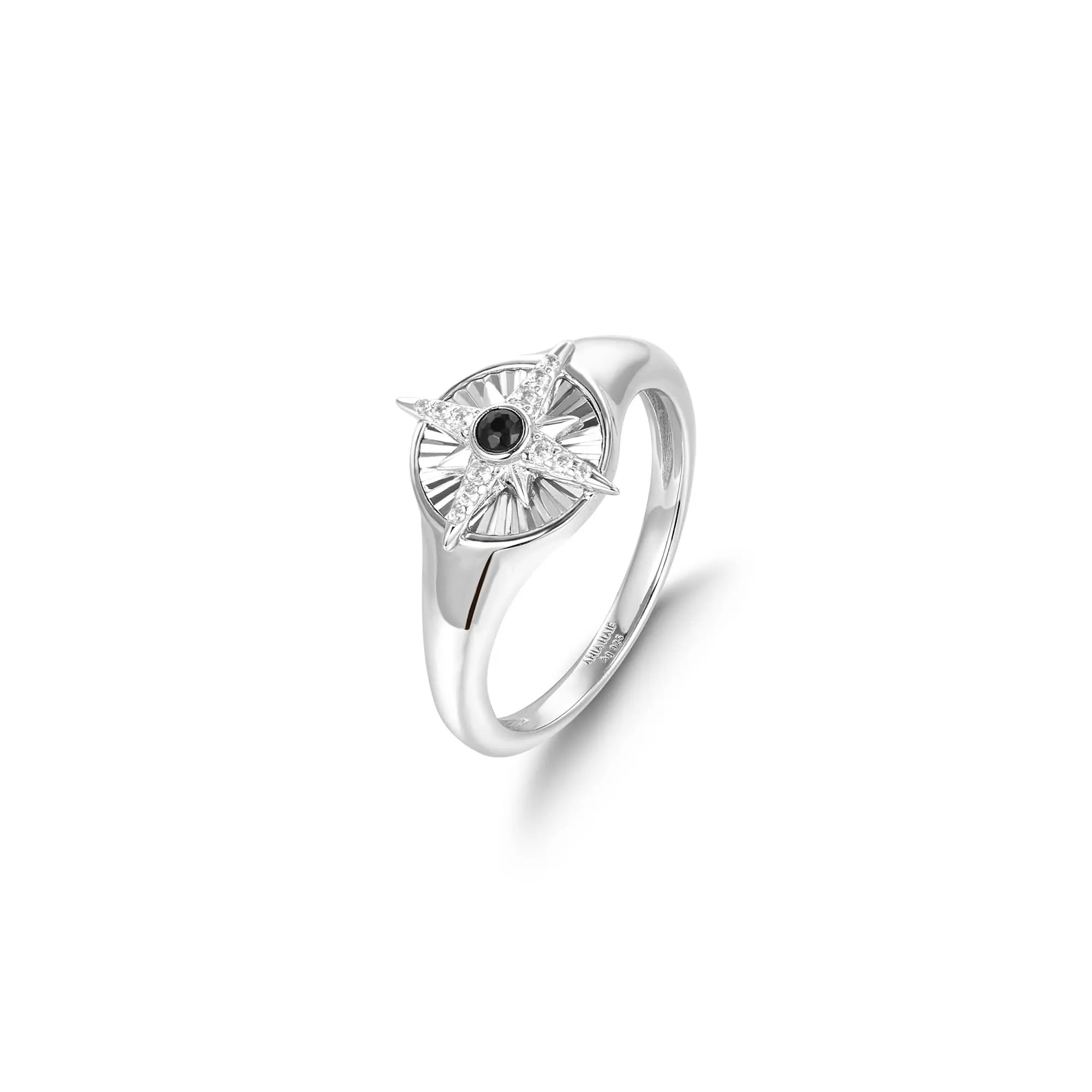 Ania Haie Silver Star Signet Ring R059-06H Ania Haie Jewellery