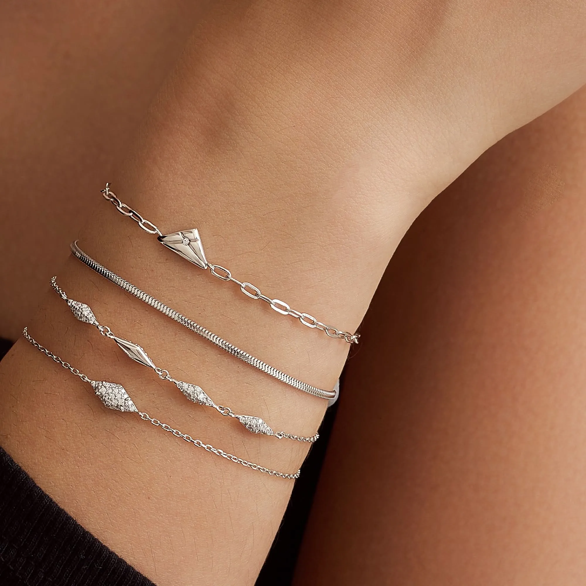 Ania Haie Silver Triangle Kiss Bracelet B059-01H Ania Haie Jewellery