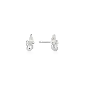Ania Haie Silver Twisted Wave Stud Earrings E050-02H Ania Haie Jewellery