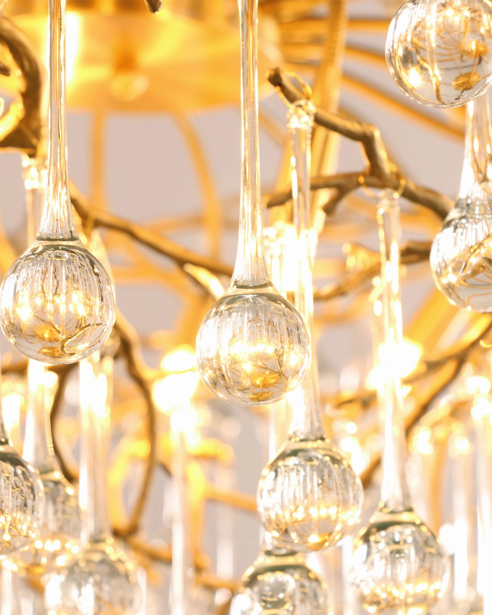 Anita Brass Leaf Chandelier
