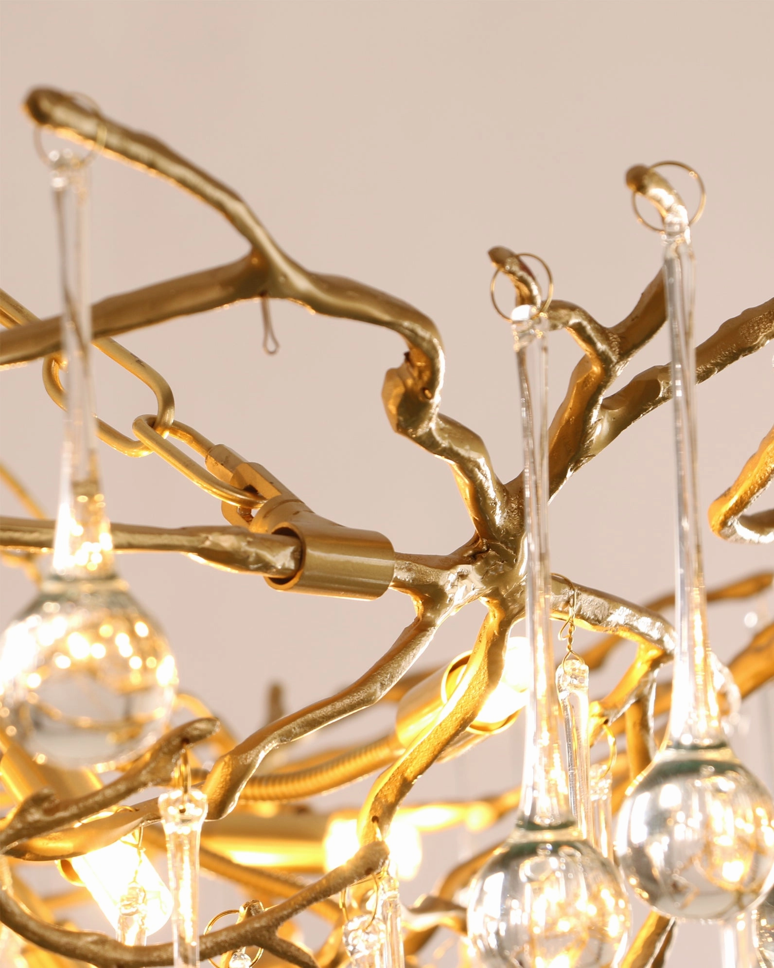 Anita Brass Leaf Chandelier