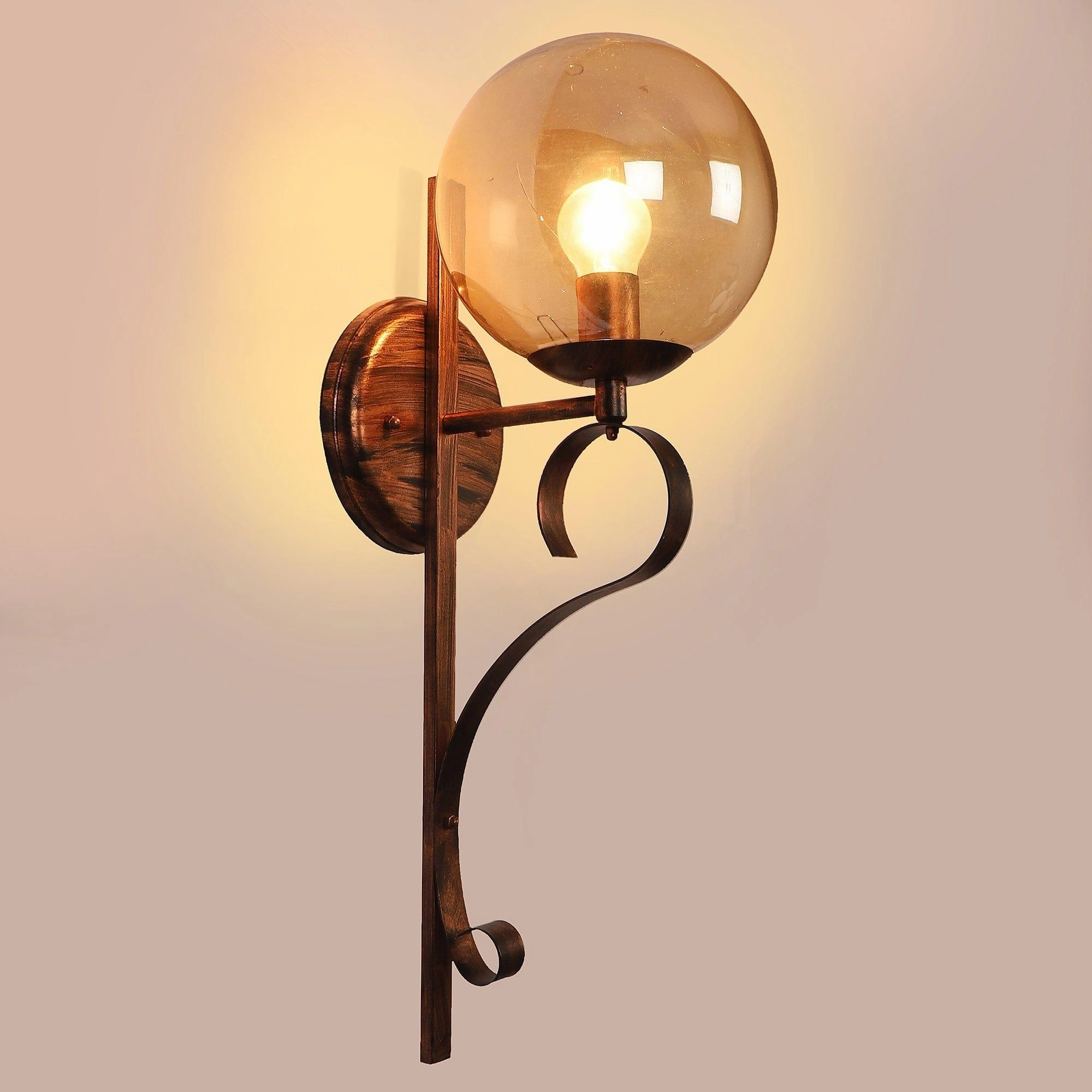 Antique Copper And Gold Iron Wall Lights