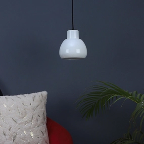 Apple White Metal Hanging Light by SS Lightings contemporary ceiling fixture