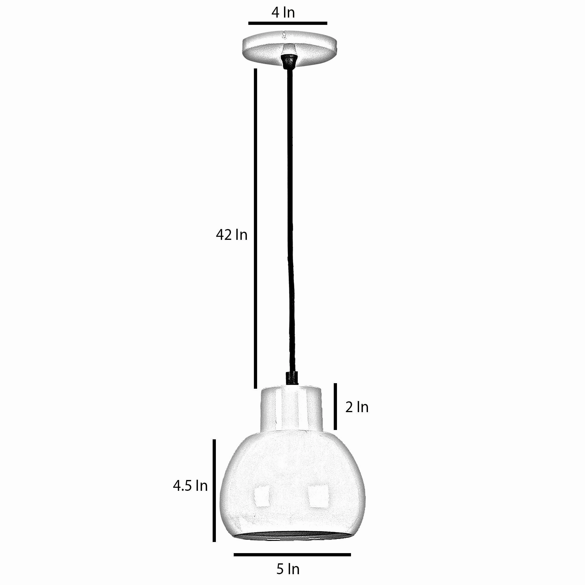 Apple White Metal Hanging Light by SS Lightings