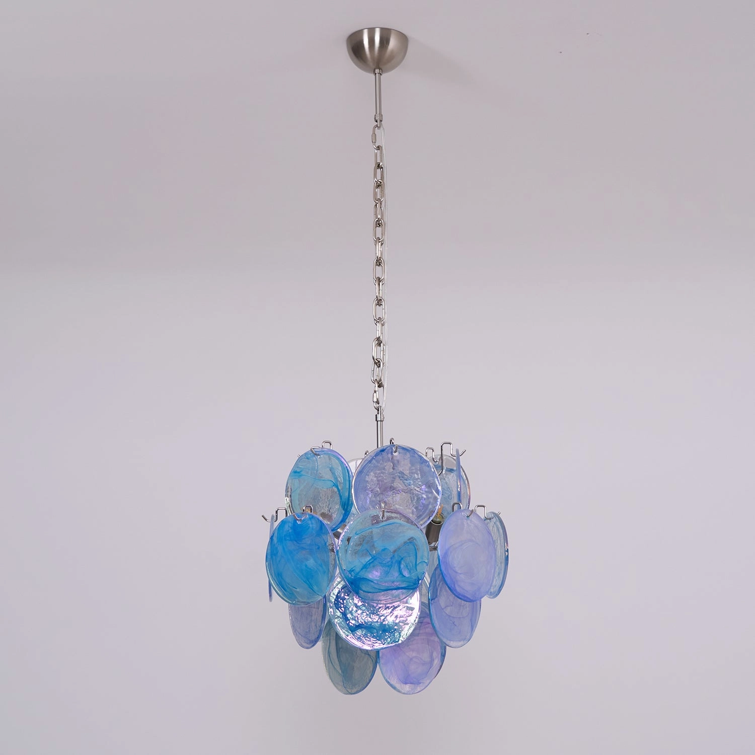 Aqua Blue Glass Murano Chandelier