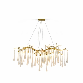 Aqua Makrama Chandeliers flowerpot LED lamp