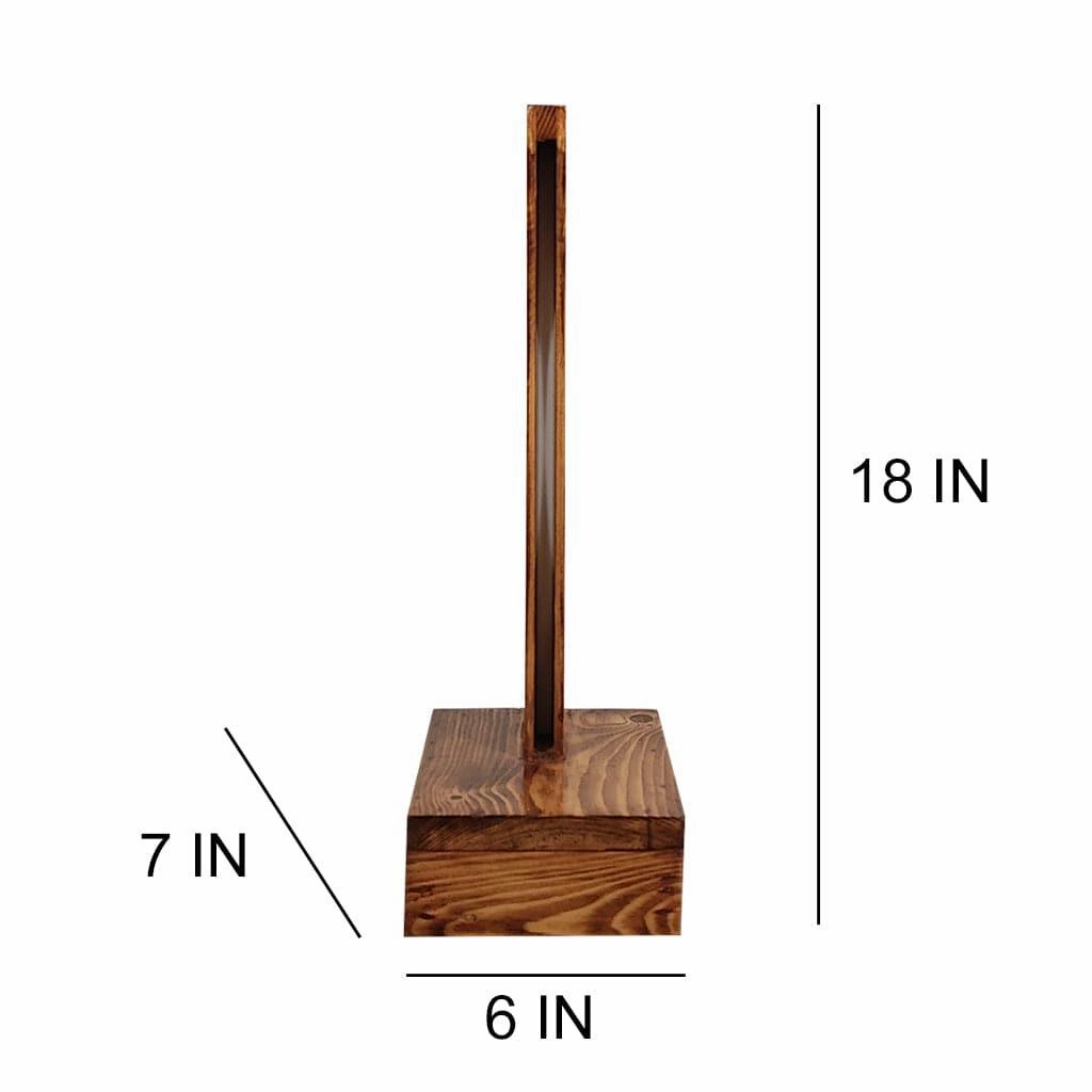 Arc Brown Wooden LED Table Lamp (BULB NOT INCLUDED)