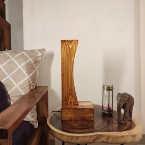 Arc Brown Wooden LED Table Lamp (BULB NOT INCLUDED) Louis Poulsen chandelier