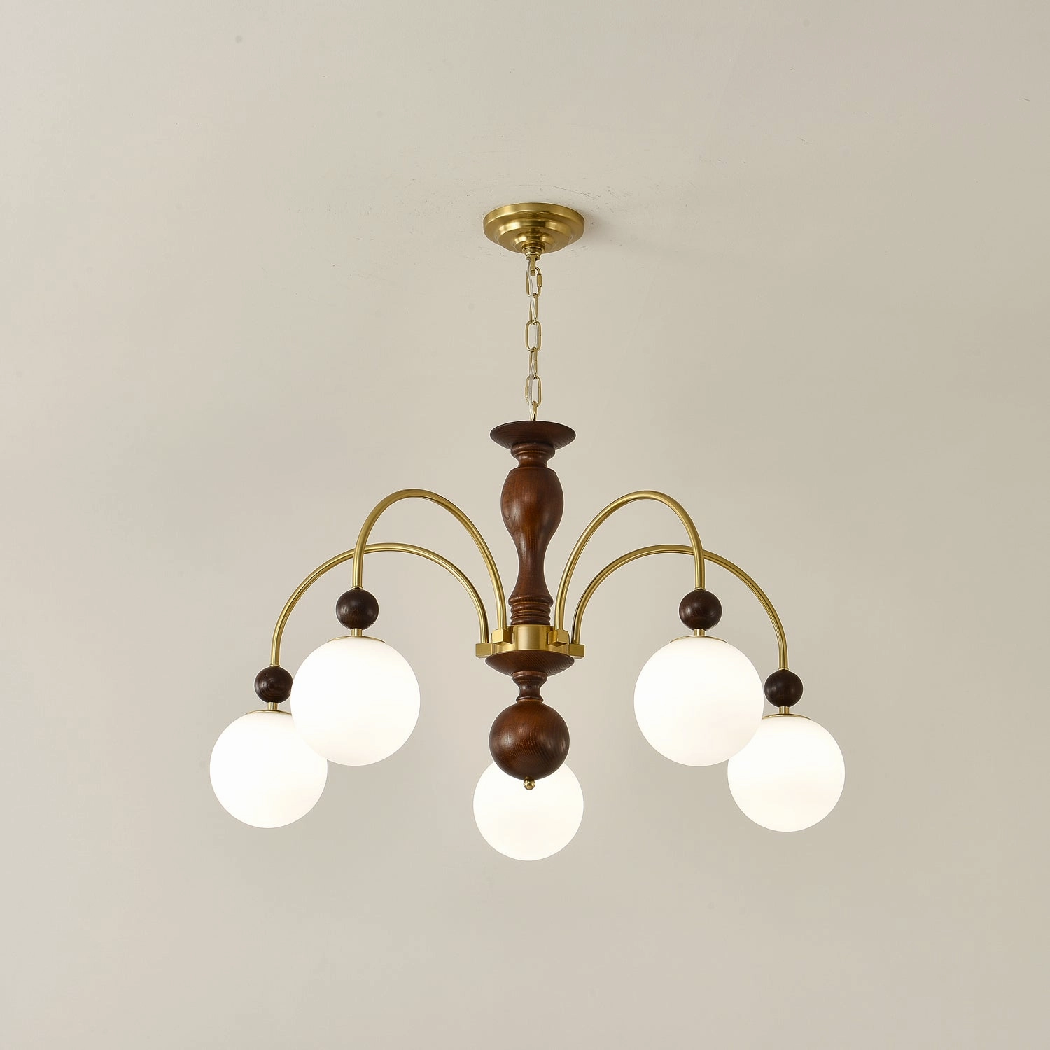 Archway Walnut Color Chandelier