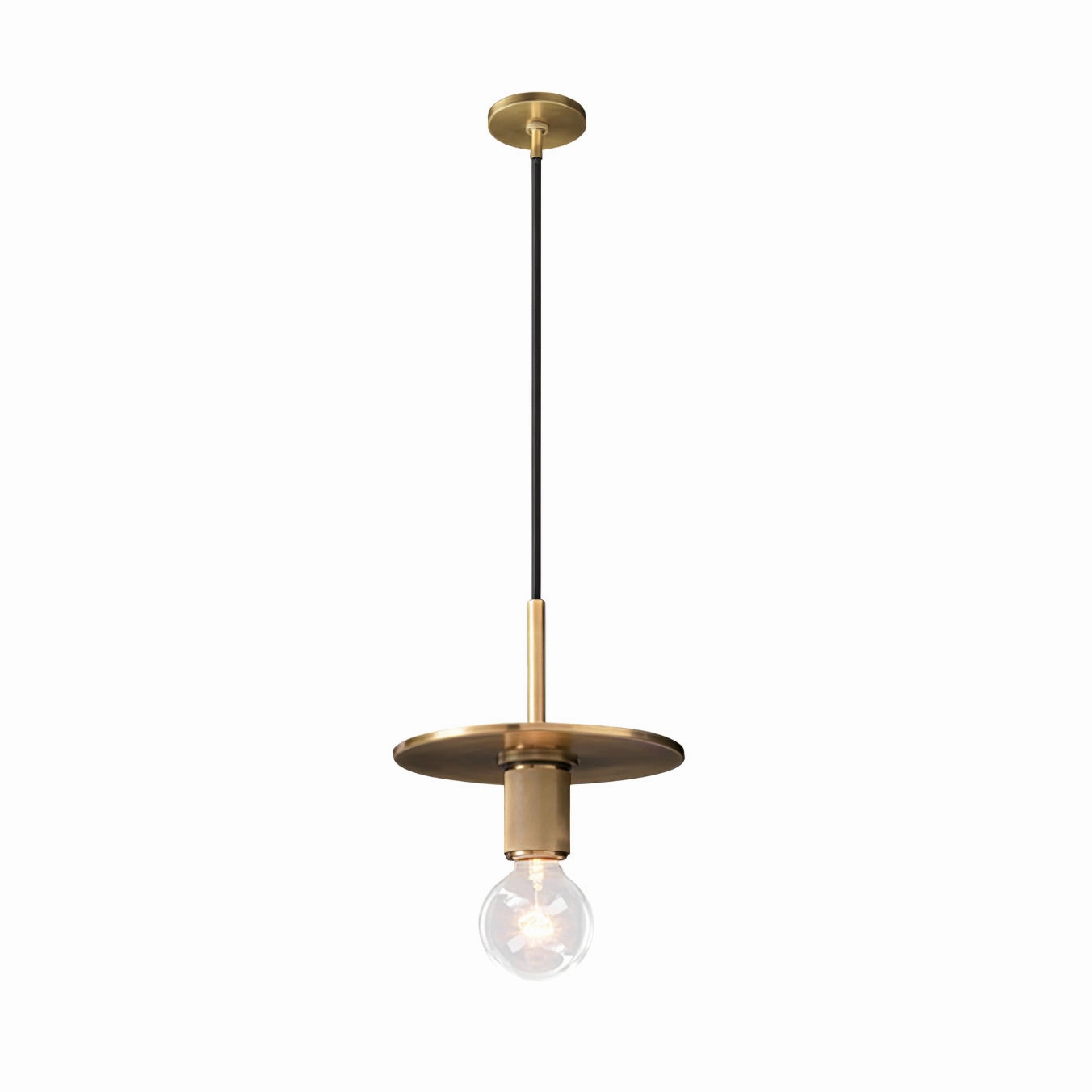 Armed Brass Pendant Lamp