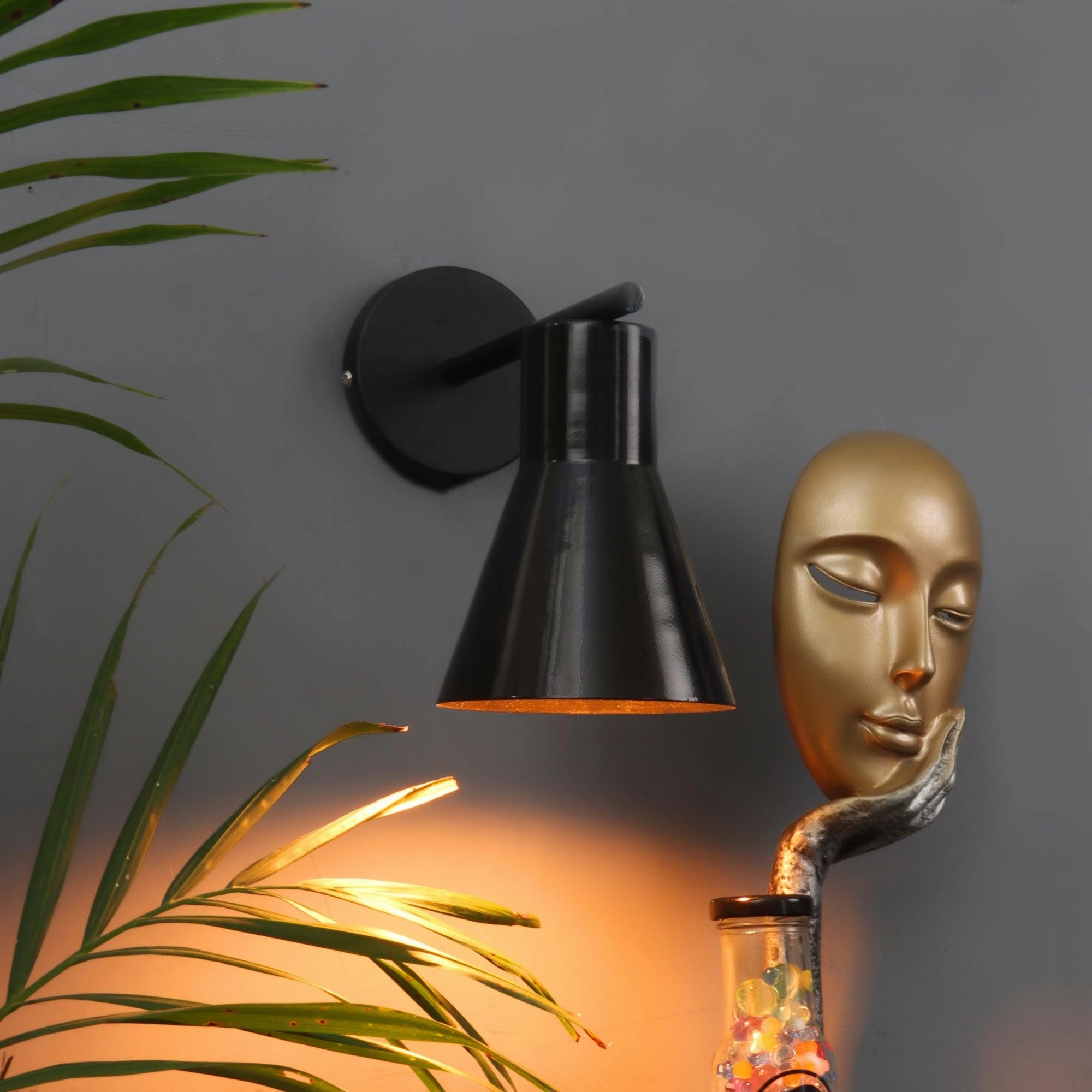 Art Deco Black Metal Wall Light By SS Lightings