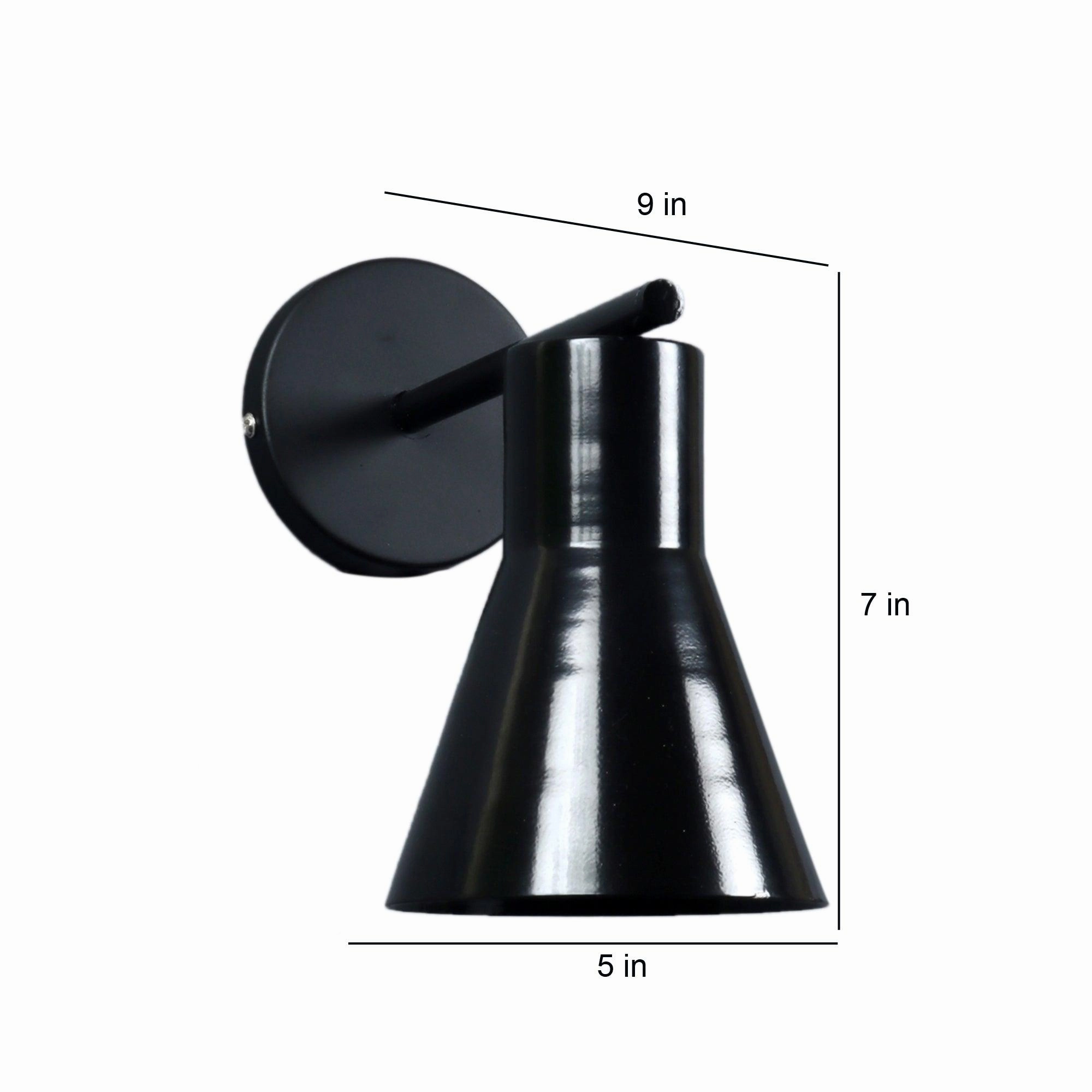 Art Deco Black Metal Wall Light By SS Lightings