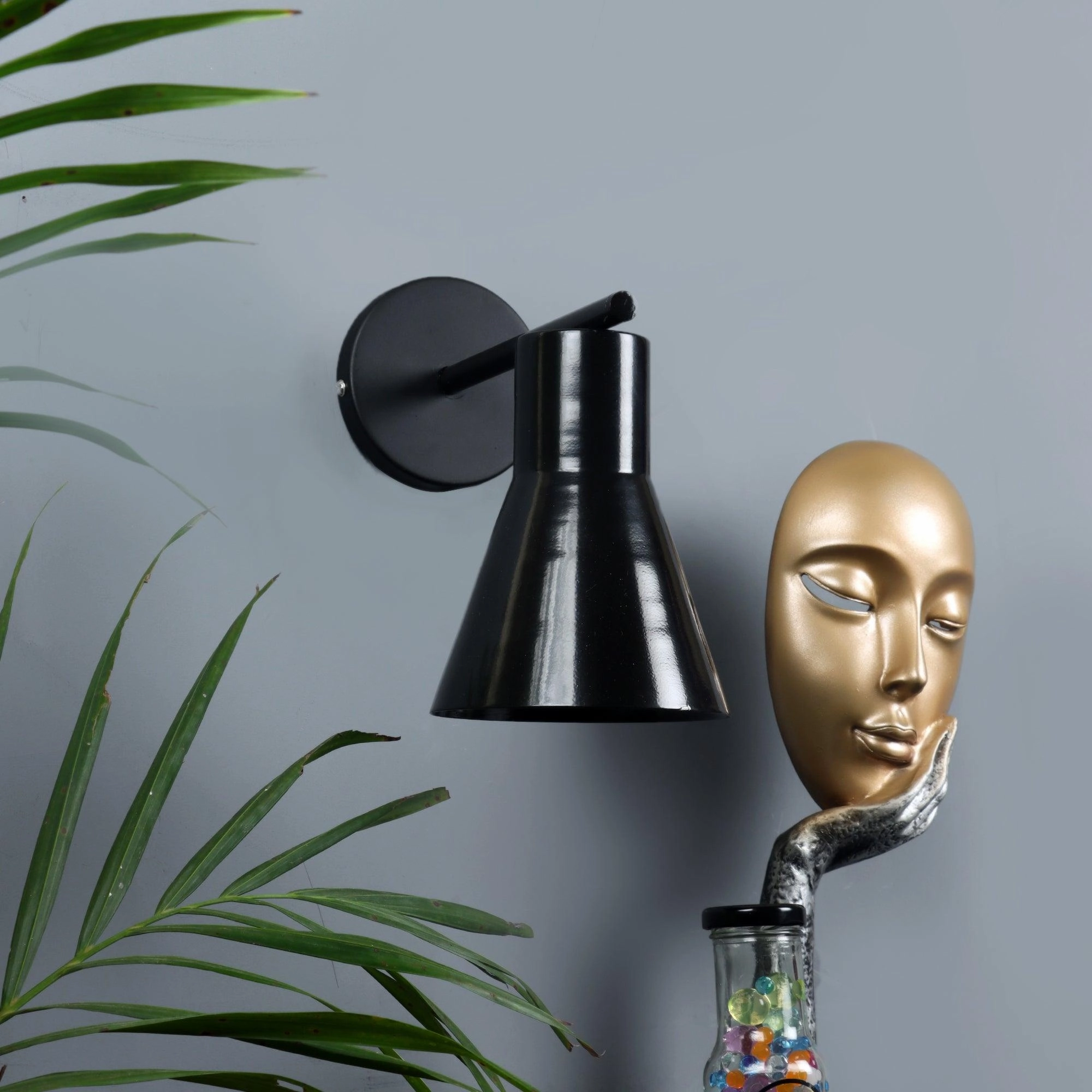 Art Deco Black Metal Wall Light By SS Lightings vintage desk lamp
