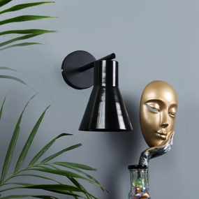 Art Deco Black Metal Wall Light By SS Lightings vintage desk lamp
