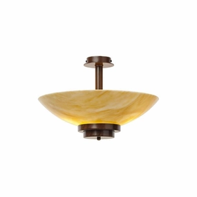 Art Deco Ceiling Light Stratton Antique Bronze Semi Flush  Kansa STRATTON 28 simple ceiling design light