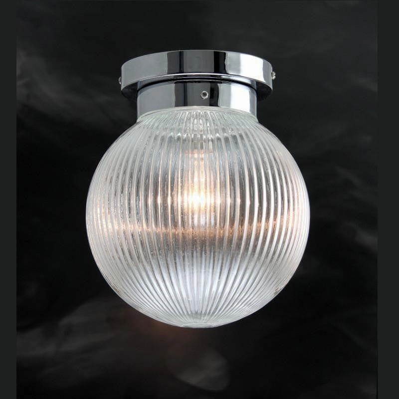 Art Deco Globe Flush Ceiling Light Kansa PRISM428