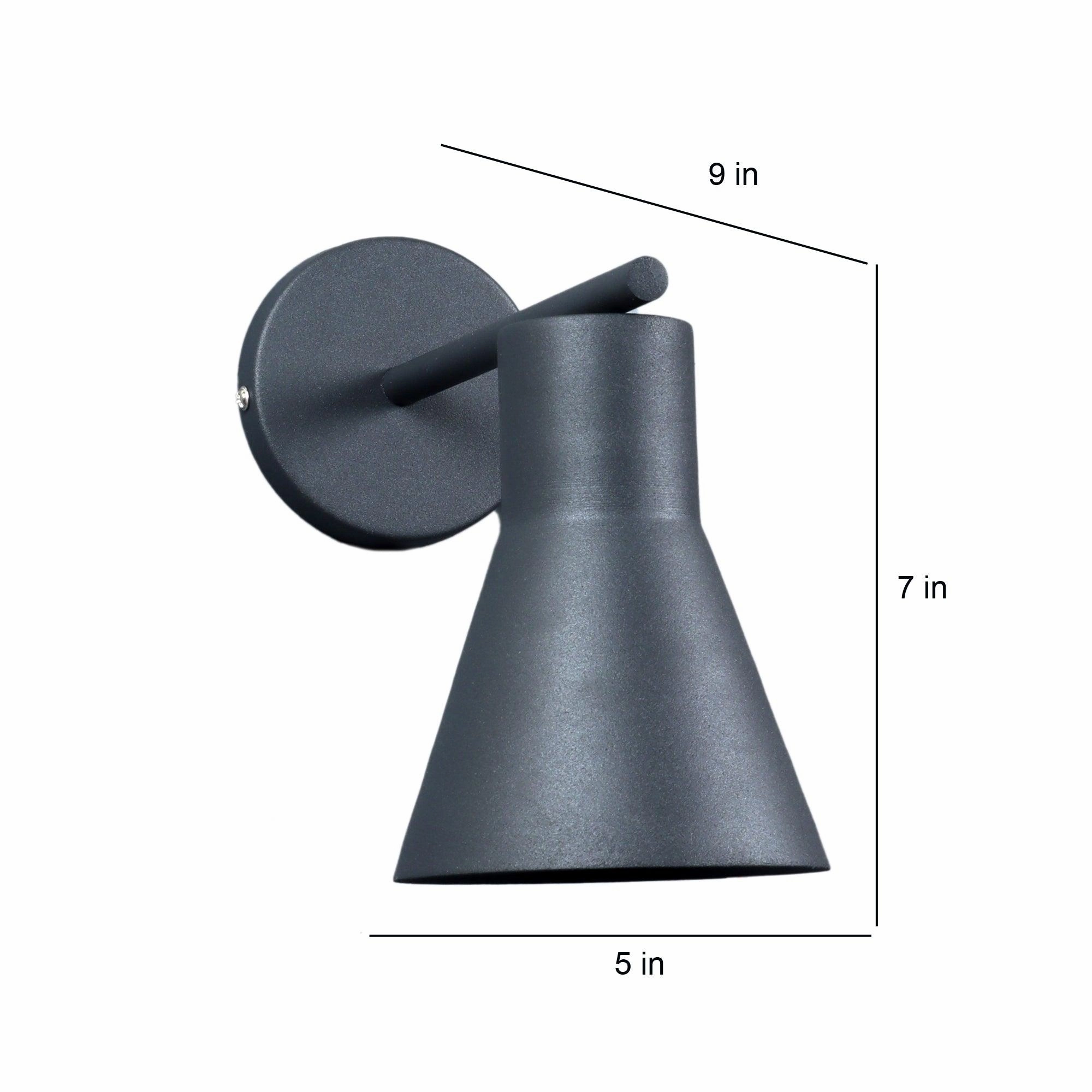 Art Deco Grey Metal Wall Light By SS Lightings