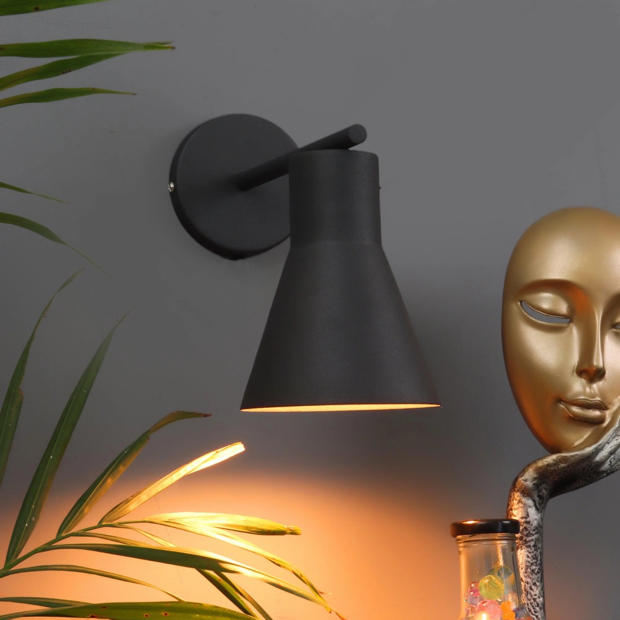 Art Deco Grey Metal Wall Light By SS Lightings