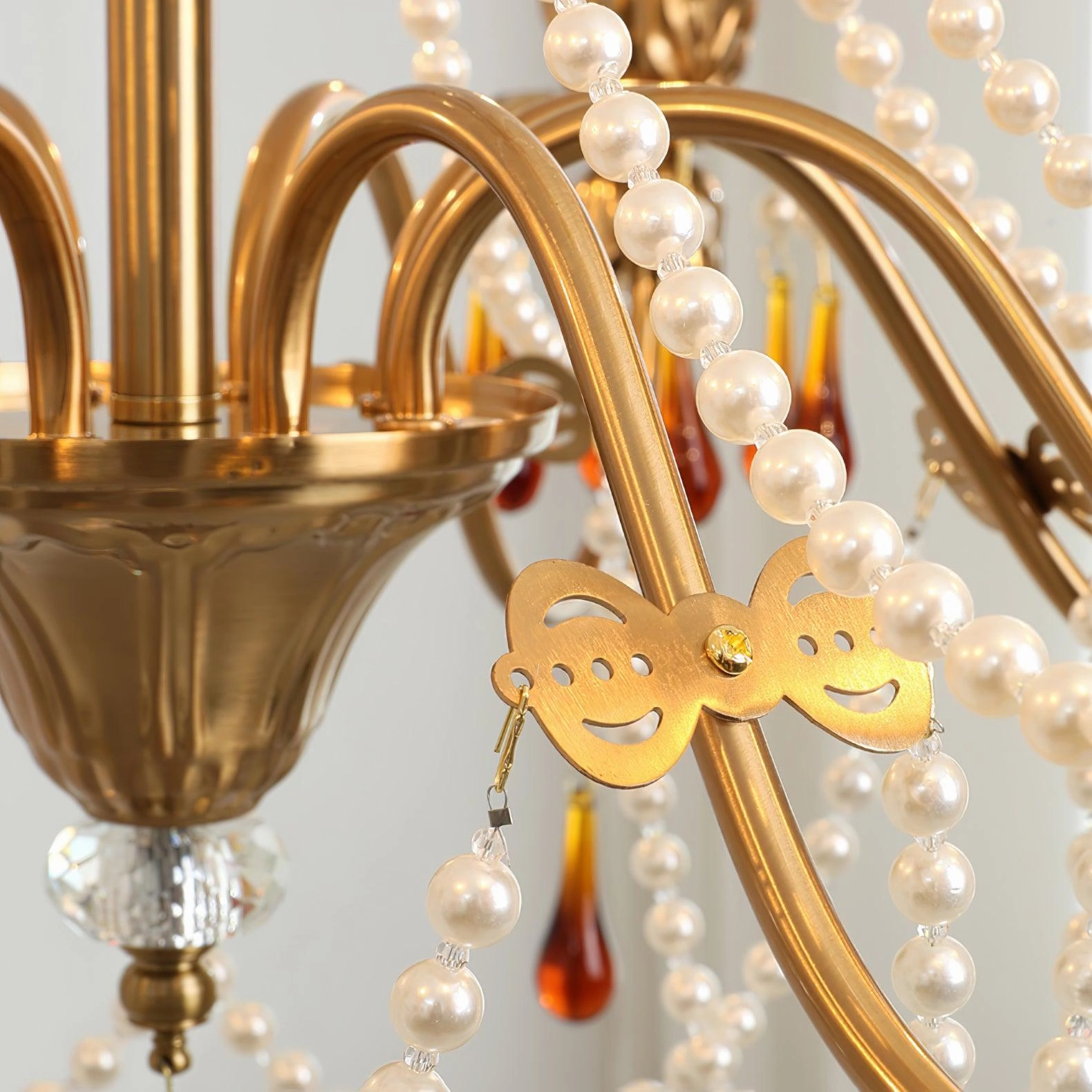 Aureate Amber Crystal Chandelier