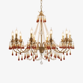 Aureate Amber Crystal Chandelier modern modeling table light