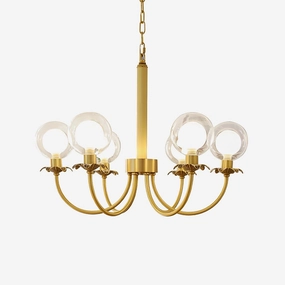 Aureate Radiance Glass Chandelier modern modeling table light