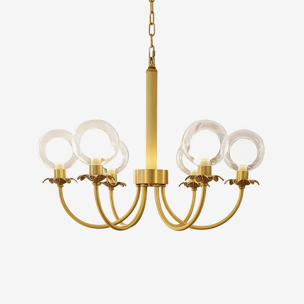 Aureate Radiance Glass Chandelier modern modeling table light