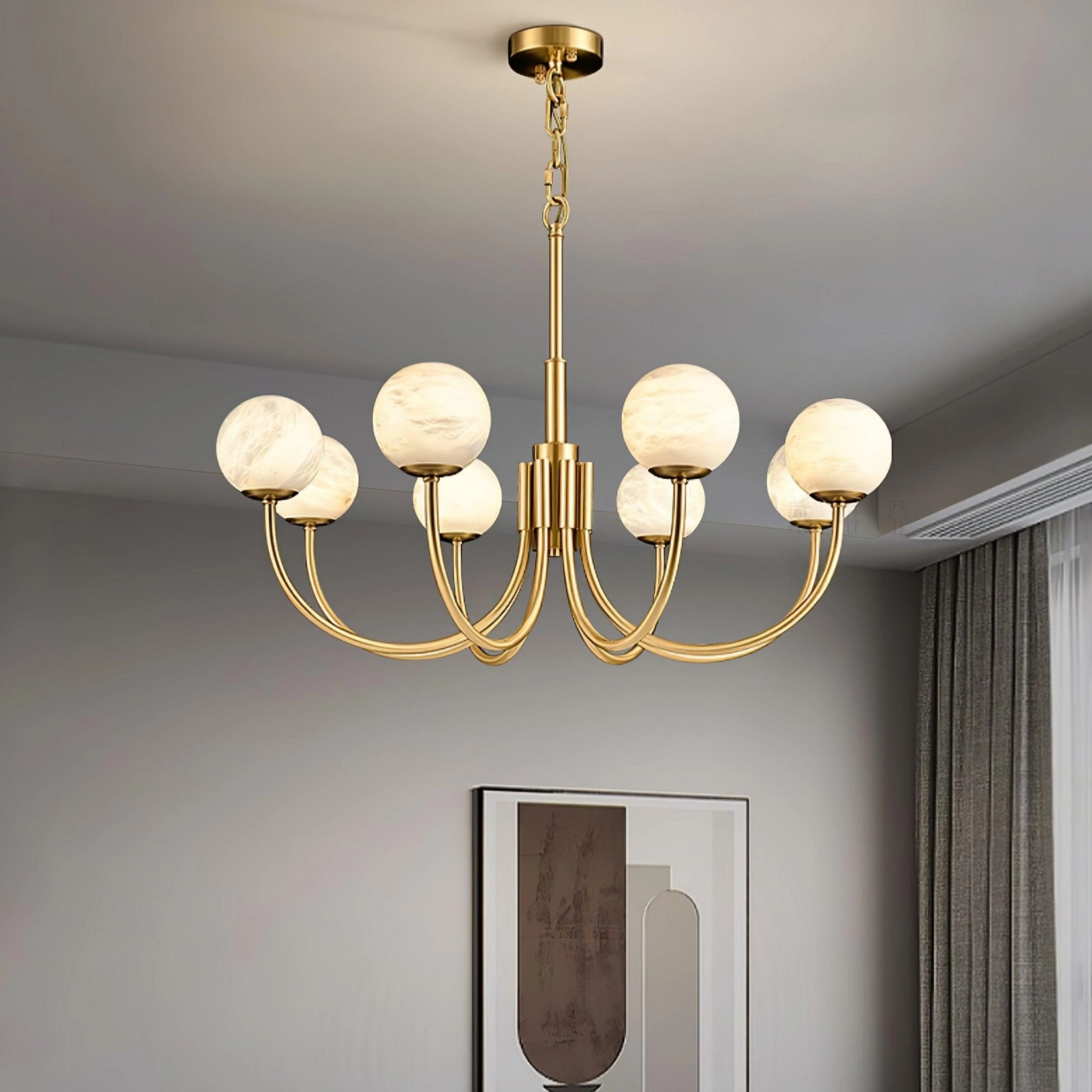 Aurelian Alabaster Globe Chandelier