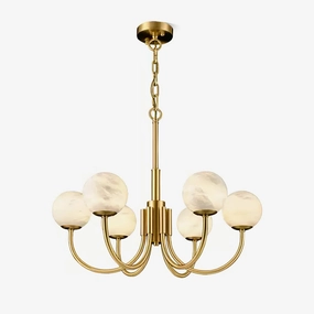 Aurelian Alabaster Globe Chandelier modern modeling table light