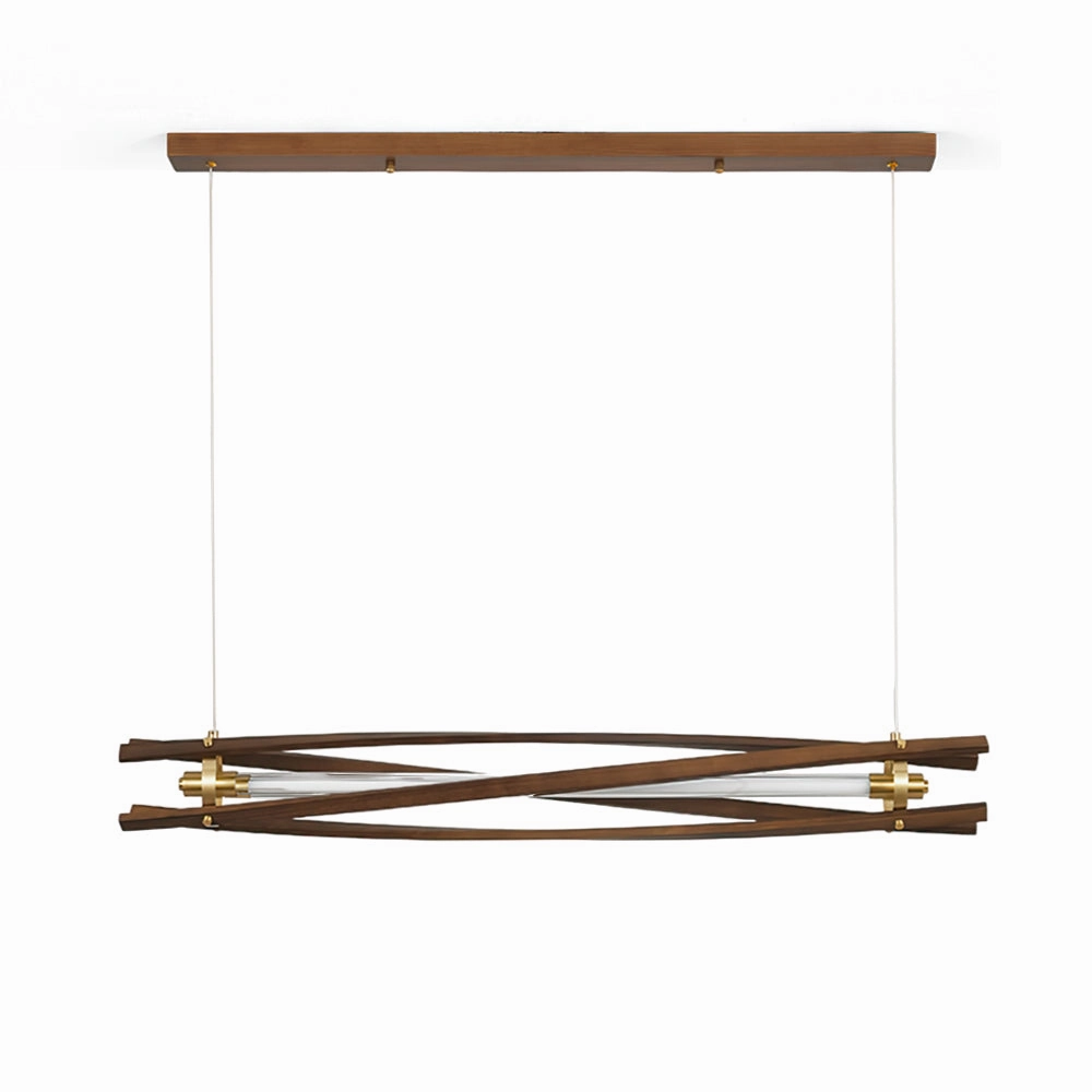 Axis Wood Chandelier flowerpot LED lamp